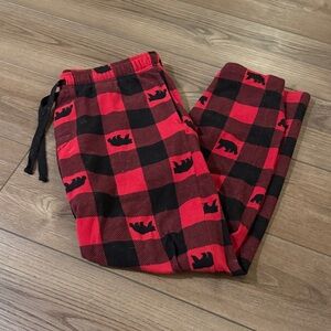 Croft & Barrow Red and Black Plaid Pajama Pants